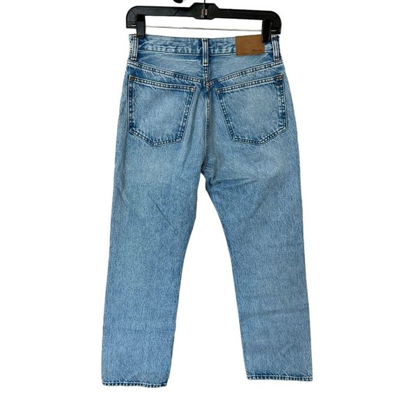 Madewell Petite '90s Straight Jean Womens 26P Blue Mercer Wash READ High Rise - Picture 5 of 16